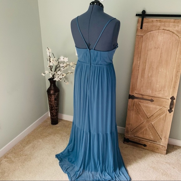 David's Bridal Mesh Dress with Peasant Skirt NWT Size 22 - Picture 4 of 5